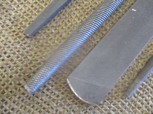Nice Collection Of Four Round, Flat And Square Steels Nice Files