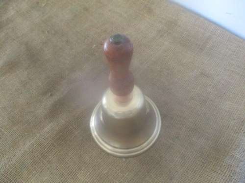 Remember The Old School Days...........Real Beautiful Genuine Vintage Solid Brass School Bell