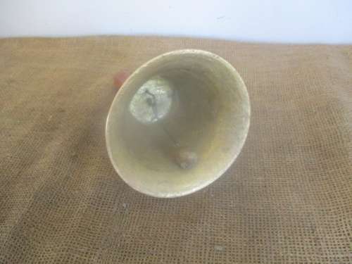 Remember The Old School Days...........Real Beautiful Genuine Vintage Solid Brass School Bell