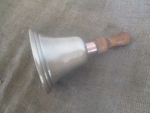 Remember The Old School Days...........Real Beautiful Genuine Vintage Solid Brass School Bell