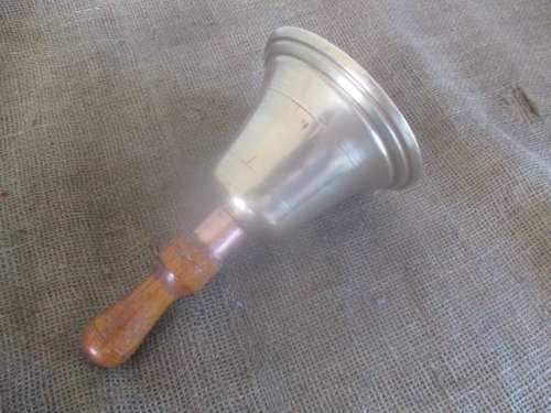 Remember The Old School Days...........Real Beautiful Genuine Vintage Solid Brass School Bell