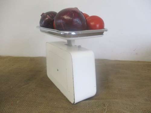 Beautiful Vintage Metal Tower 10Kg Kitchen Scale               Made In W.Germany
