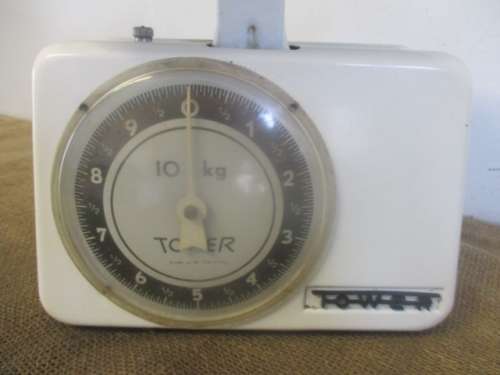 Beautiful Vintage Metal Tower 10Kg Kitchen Scale               Made In W.Germany