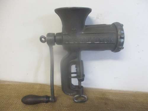 Complete Sizable Vintage Cast Iron No 10 Alexanderwerk Meat Mincer       Germany
