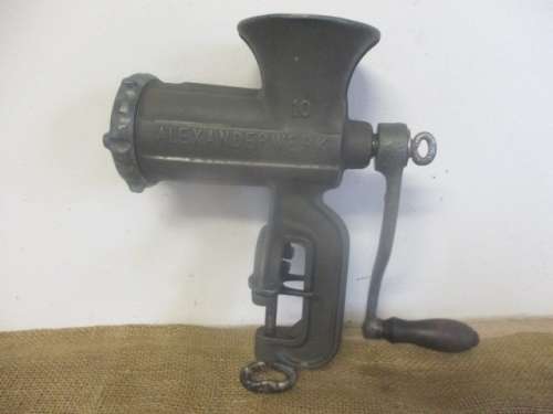 Complete Sizable Vintage Cast Iron No 10 Alexanderwerk Meat Mincer       Germany
