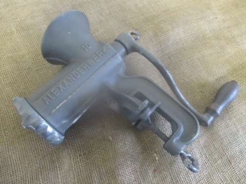 Complete Sizable Vintage Cast Iron No 10 Alexanderwerk Meat Mincer       Germany