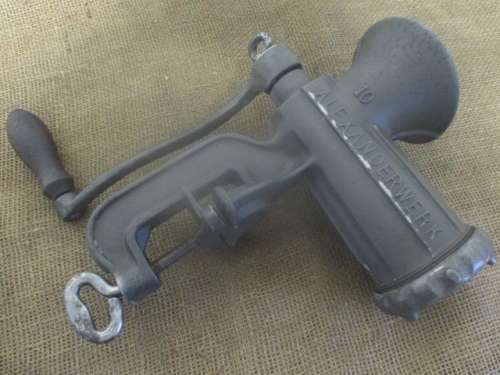 Complete Sizable Vintage Cast Iron No 10 Alexanderwerk Meat Mincer       Germany