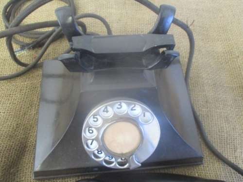 Genuine Vintage 1930's Siemens Brothers & Co Ltd London Bakelite Rotary Dail Table Telephone