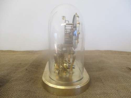 Vintage Kundo Kieninger & Obergfell Anniversary Clock With Glass Dome            Western-Germany