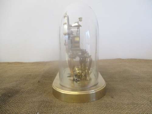 Vintage Kundo Kieninger & Obergfell Anniversary Clock With Glass Dome            Western-Germany