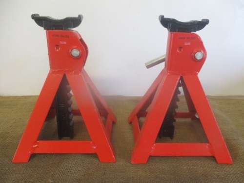 A Nice Set Of Real Sturdy MVP Pro-Lift Model T-9360 3 ton Heavy Duty Jack Stands