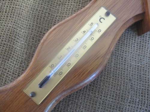 An Awesome Vintage Wall Mounted Brass Barostar Barometer With Hygrometer & Thermometer