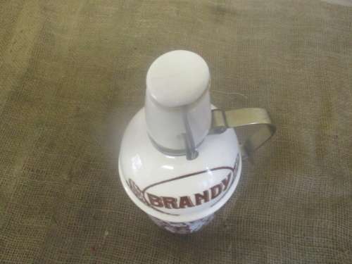 Elegent Vintage Glazed Ceramic Brandy Bottle        1 Liter