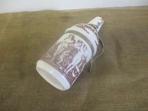 Elegent Vintage Glazed Ceramic Brandy Bottle        1 Liter