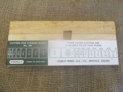 Fantastic Vintage Stanley No 50 Combination Plough Plane With 8 Cutters In Original Packaging