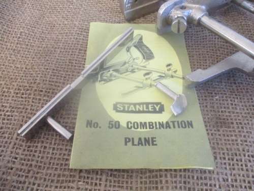 Fantastic Vintage Stanley No 50 Combination Plough Plane With 8 Cutters In Original Packaging