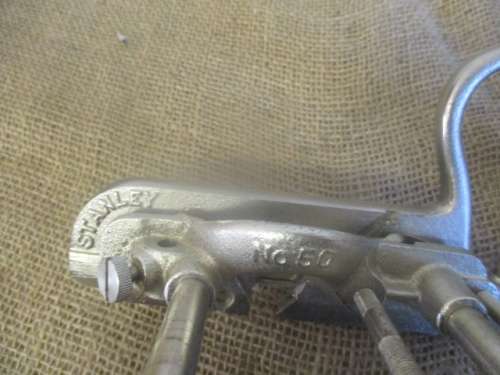 Fantastic Vintage Stanley No 50 Combination Plough Plane With 8 Cutters In Original Packaging