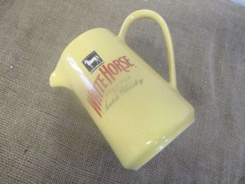 Nice Large Ceramic White Horse Fine Old Scotch Whisky Jug