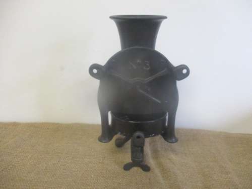 Beautiful Complete Vintage Cast Iron No 3 Lovelock Coffee Grinder With Original Catch Tray