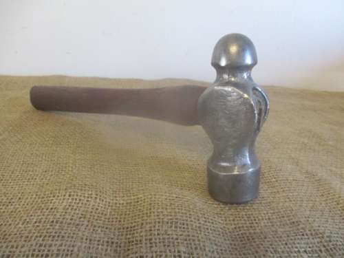 Beautiful Old Heavy Duty Solid Steel 2lb Ball Pein Hammer