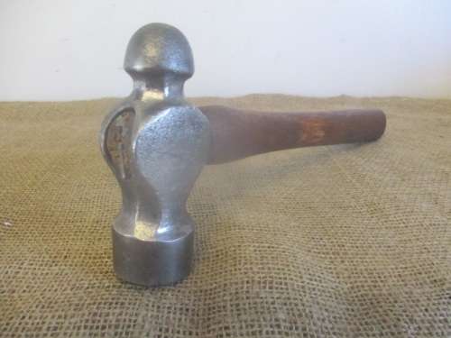 Beautiful Old Heavy Duty Solid Steel 2lb Ball Pein Hammer