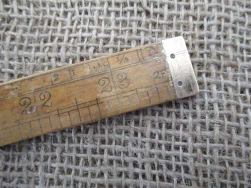 Beautiful Vintage Boxwood Rabone No 1190 24" Angle Folding Carpenter's Ruler    England