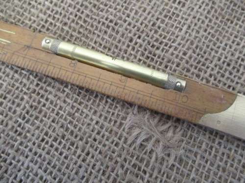 Beautiful Vintage Boxwood Rabone No 1190 24" Angle Folding Carpenter's Ruler    England