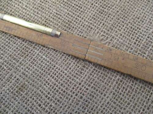 Beautiful Vintage Boxwood Rabone No 1190 24" Angle Folding Carpenter's Ruler    England