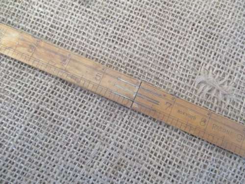 Beautiful Vintage Boxwood Rabone No 1190 24" Angle Folding Carpenter's Ruler    England