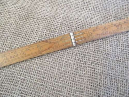 Beautiful Vintage Boxwood Rabone No 1190 24" Angle Folding Carpenter's Ruler    England