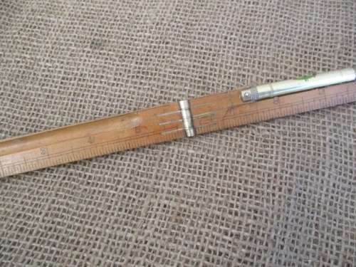 Beautiful Vintage Boxwood Rabone No 1190 24" Angle Folding Carpenter's Ruler    England