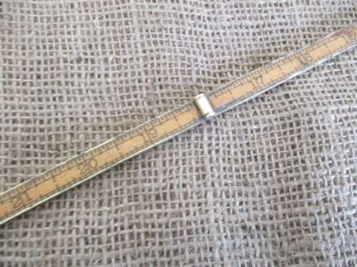 For BenBoo Bid - Vintage 24" Stanley #62 1/2 Folding Ruler And Stanley Pencil In Wooden Holder