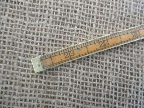 For BenBoo Bid - Vintage 24" Stanley #62 1/2 Folding Ruler And Stanley Pencil In Wooden Holder