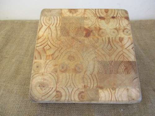 Real Super Nice Sizable Professional Butcher's Solid Wooden Meat Block