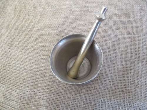 Beautiful Vintage Solid Brass Mortar And Pestle