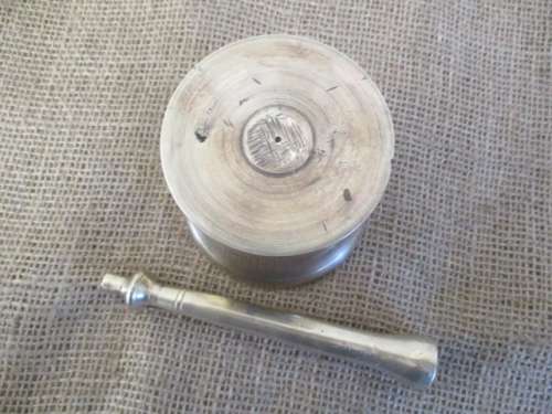 Beautiful Vintage Solid Brass Mortar And Pestle