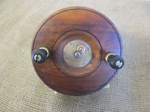 An Outstanding Antique/Vintage 4 1/2" Wooden Fishing Reel Plus One Free Of Charge