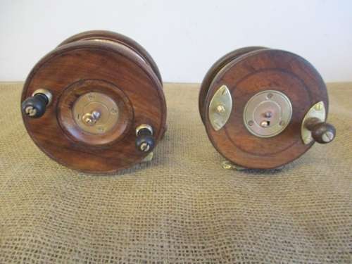An Outstanding Antique/Vintage 4 1/2" Wooden Fishing Reel Plus One Free Of Charge