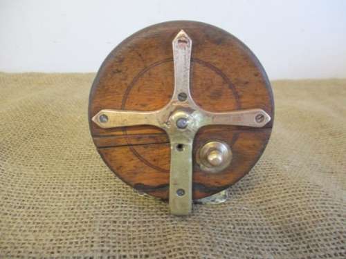 An Outstanding Antique/Vintage 4 1/2" Wooden Fishing Reel Plus One Free Of Charge