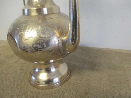 Massive Vintage Solid Brass Indian Dallah Kettle