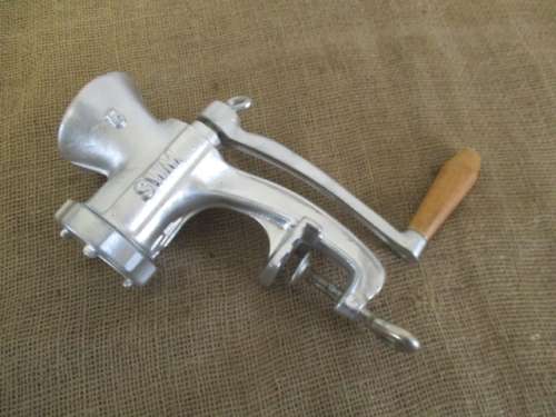 Beautiful And Complete Vintage Cast Iron No 5 SWM Meat Mincer          Made In Germany