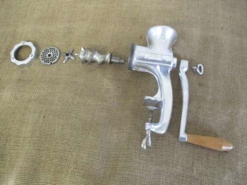 Beautiful And Complete Vintage Cast Iron No 5 SWM Meat Mincer          Made In Germany