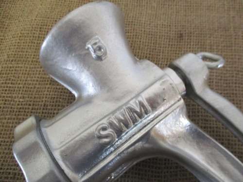 Beautiful And Complete Vintage Cast Iron No 5 SWM Meat Mincer          Made In Germany