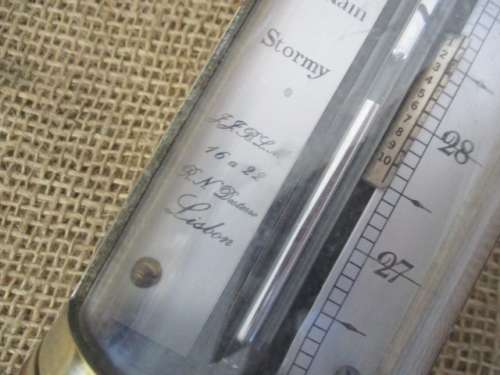 Ultra Super Rare : Vintage Brass J.J.B.L.M.16 a 22 R.N.Destesso Lisbon Marine Barometer