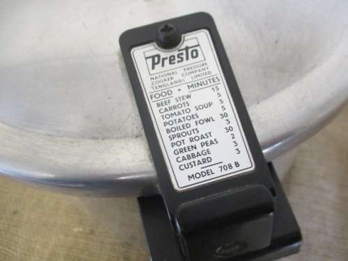 Beautiful Vintage Presto Model 708 B Pressure Cooker By National Cooker Company (England) Limited