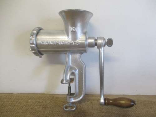 Beautiful And Complete Vintage Cast Iron No 10 Bolinder`s Meat Mincer      Made In Sweden