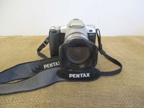 For StoSim Bid Only - Vintage Pentax MZ -7 SLR Camera With Attached Pentax 28 - 80 Lens