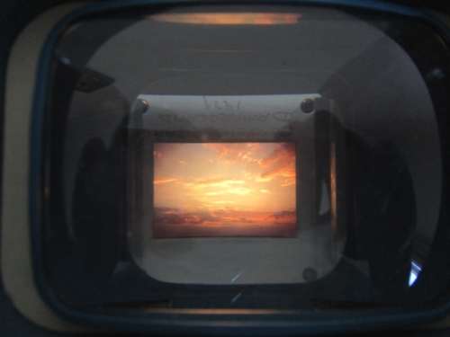 Full Vintage Carousel Slide Tray With Photo Slides Of Magnificent Sunrise/Sunset Scenes And More