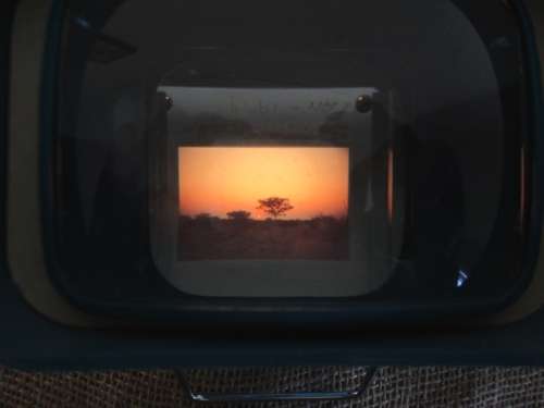 Full Vintage Carousel Slide Tray With Photo Slides Of Magnificent Sunrise/Sunset Scenes And More