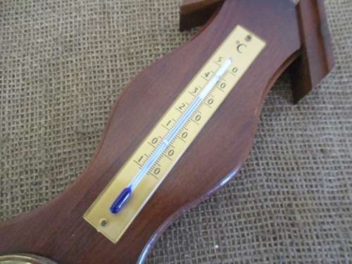 Stunning Vintage Wall Mounted Brass Stockburger Barometer With Hygrometer & Thermometer